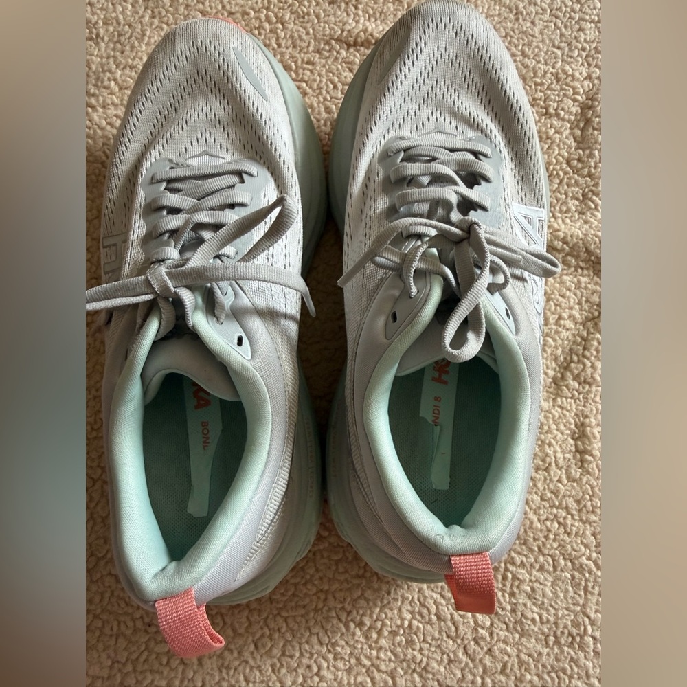 Hoka bondi 8- 7.5 stardust aqua